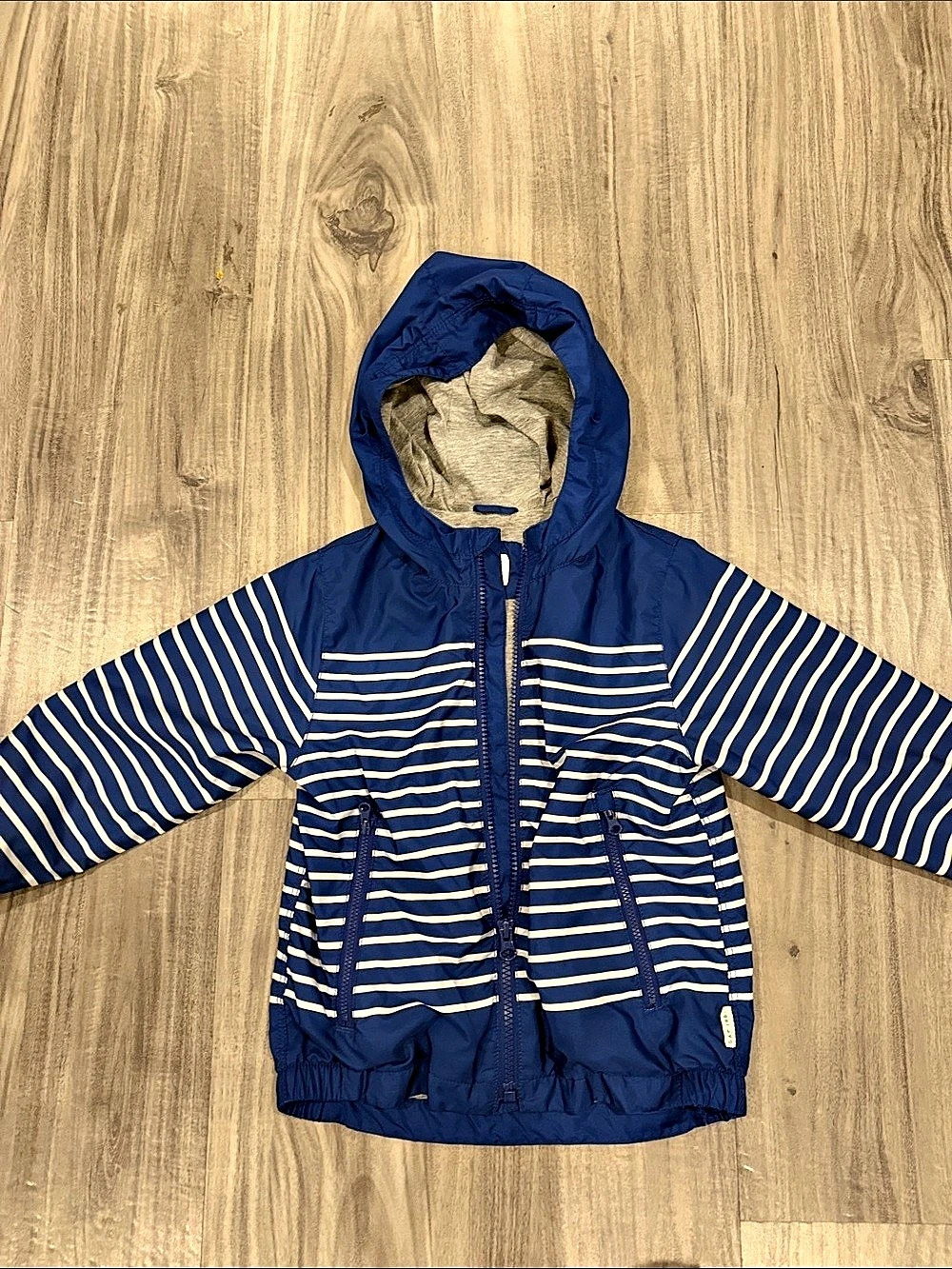 baby GAP Striped Rain Jacket Blue & White Size 4T